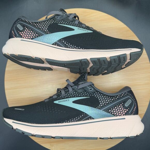 Brooks Ghost 14 Running Shoes Black/Pearl/Peach US Women’s 9.5 B - Picture 4 of 10